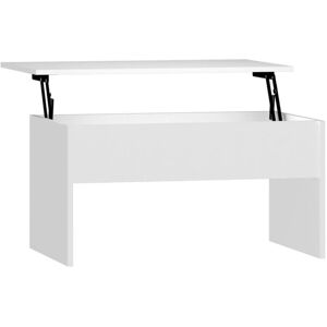 Mesa de café blanca de madera ingeniería vidaXL - Mesa de centro Mesa de café blanca de madera ingeniería vidaXL - Mesa de centro