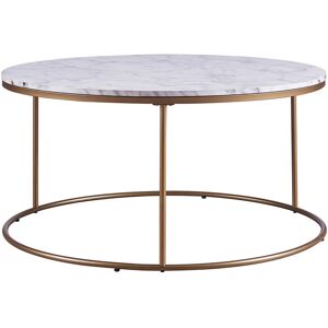 Teamson Home - Mesa De Centro Mesa De Café Redonda Imitación De Mármol Vnf-00075 Teamson Home - Mesa De Centro Mesa De Café Redonda Imitación De Mármol Vnf-00075
