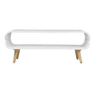 Mesa de centro de nogal y madera clara Miliboo - Estilo vintage escandinavo Mesa de centro de nogal y madera clara Miliboo - Estilo vintage escandinavo