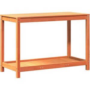 Vidaxl Mesa de plantación y estante madera maciza marrón - Potting Table Vidaxl Mesa de plantación y estante madera maciza marrón - Potting Table