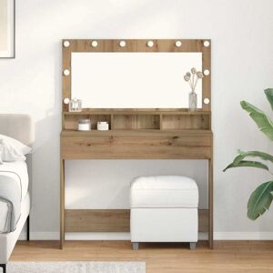 vidaXL Artisan Eiche Holzwerkstoff 100 x 41 x 135 cm Spiegel Marrón - Tocador vidaXL Artisan Eiche Holzwerkstoff 100 x 41 x 135 cm Spiegel Marrón - Tocador