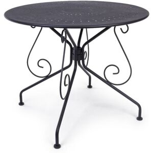 Bizzotto - Mesa Etienne Diámetro 90 Cm Gris Oscuro Bizzotto - Mesa Etienne Diámetro 90 Cm Gris Oscuro