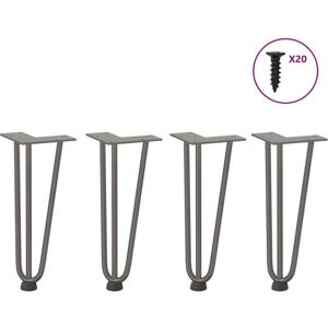 Vidaxl - Patas De Horquilla Para Mesa De Centro (4 Unidades, Acero Natural, 30 Cm, Acero Macizo) Vidaxl - Patas De Horquilla Para Mesa De Centro (4 Unidades, Acero Natural, 30 Cm, Acero Macizo)