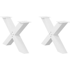 vidaXL Patas de mesa de comedor en forma de X blancas - Patas de mesa de comedor vidaXL Patas de mesa de comedor en forma de X blancas - Patas de mesa de comedor