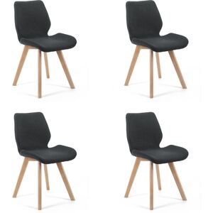 Akord - 4x Silla Tapizada Sj0159 Negra Akord - 4x Silla Tapizada Sj0159 Negra