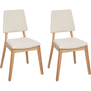 Silla de comedor beige claro Merrill de madera - Silla de comedor Silla de comedor beige claro Merrill de madera - Silla de comedor