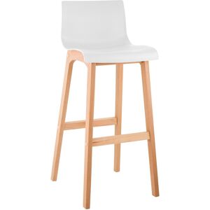 CLP Taburete De Bar Hover Estructura De Plástico Base De Cuatro Patas Natura Blanco CLP Taburete De Bar Hover Estructura De Plástico Base De Cuatro Patas Natura Blanco
