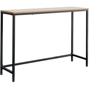 Helloshop26 - Mesa Consola 80 X 100 X 30 Cm Negra Y Efecto Madera 030008578 Helloshop26 - Mesa Consola 80 X 100 X 30 Cm Negra Y Efecto Madera 030008578