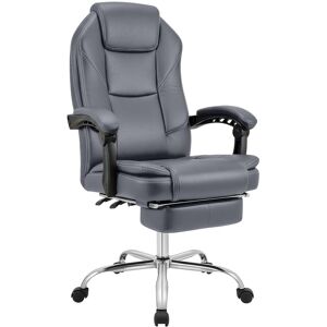 CLP Silla De Oficina De Piel Sintética Castle Gris CLP Silla De Oficina De Piel Sintética Castle Gris