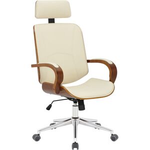 Clp - Silla De Oficina Dayton Nogal/crema Clp - Silla De Oficina Dayton Nogal/crema