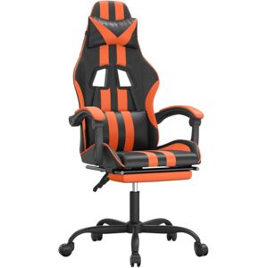 Silla de Juego vidaXL con Reposapiés Negro/Naranja - Silla de Juego Silla de Juego vidaXL con Reposapiés Negro/Naranja - Silla de Juego