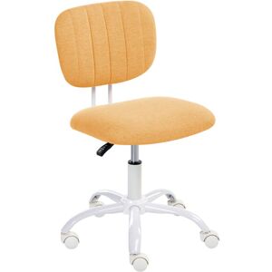 BELIANI Silla Giratoria De Escritorio Elegante Tapizado De Tela Estructura De Hierro Oficina En Casa Habitación Infantil Altura Ajustable Sin Reposabrazos Naranja Bubbly BELIANI Silla Giratoria De Escritorio Elegante Tapizado De Tela Estructura De Hierro Oficina En Casa Habitación Infantil Altura Ajustable Sin Reposabrazos Naranja Bubbly