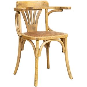 BISCOTTINI Silla Thonet Vintage De Madera Y Ratán 45x77x42 Cm Silla Rústica Con Reposabrazos Silla De Comedor De Cocina Sillón Moderno BISCOTTINI Silla Thonet Vintage De Madera Y Ratán 45x77x42 Cm Silla Rústica Con Reposabrazos Silla De Comedor De Cocina Sillón Moderno