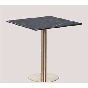 Sklum - Mesa de Bar Cuadrada en Mármol - 70cm - Oro champagne y Negro Sklum - Mesa de Bar Cuadrada en Mármol - 70cm - Oro champagne y Negro