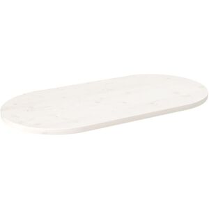 Tablero De Mesa Ovalado Madera Maciza Pino Blanco 100x50x2,5 Cm Vidaxl Tablero De Mesa Ovalado Madera Maciza Pino Blanco 100x50x2,5 Cm Vidaxl