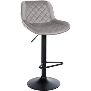CLP Kasson Taburete de Bar Gris Terciopelo - Bar Stool CLP Kasson Taburete de Bar Gris Terciopelo - Bar Stool
