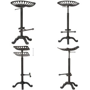 VIDAXL Taburete De Cocina Hierro Fundido Negro - Silla De Bar - Silla De Mostrador VIDAXL Taburete De Cocina Hierro Fundido Negro - Silla De Bar - Silla De Mostrador