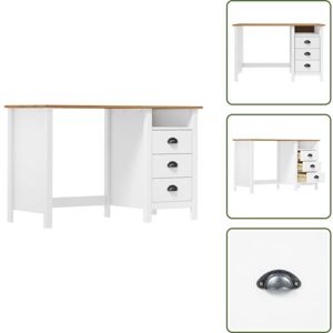 VIDAXL The Living Store Escritorio Hill Con 3 Cajones Madera De Pino 120x50x74 Cm - Escritorio De Oficina VIDAXL The Living Store Escritorio Hill Con 3 Cajones Madera De Pino 120x50x74 Cm - Escritorio De Oficina