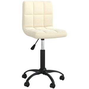 Silla de oficina giratoria de terciopelo crema vidaXL - Silla de oficina Silla de oficina giratoria de terciopelo crema vidaXL - Silla de oficina