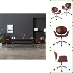 VIDAXL The Living Store Sillas De Comedor Giratorias 2 Unidades Cuero Sintético Marrón - Sillas De Comedor VIDAXL The Living Store Sillas De Comedor Giratorias 2 Unidades Cuero Sintético Marrón - Sillas De Comedor