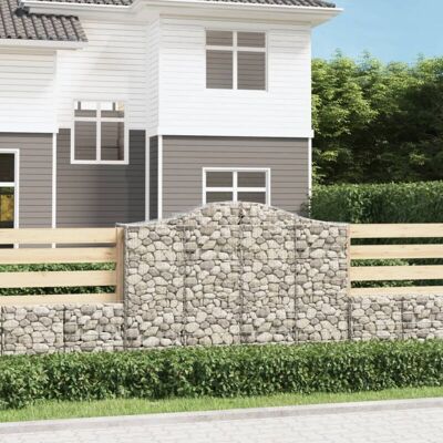 vidaXL Cesta de gaviones con arco - 14 uds - 200x50x140/160 cm - Decoración de jardín vidaXL Cesta de gaviones con arco - 14 uds - 200x50x140/160 cm - Decoración de jardín