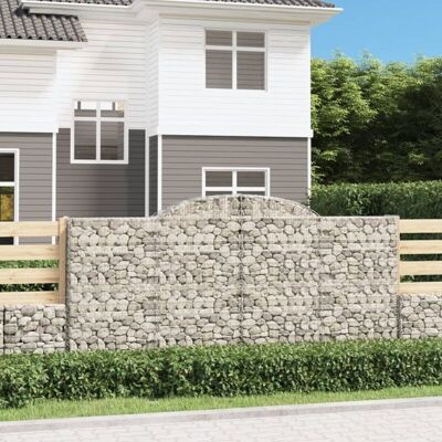 vidaXL Cesta gavión arqueada - 12 uds - Muro de jardín vidaXL Cesta gavión arqueada - 12 uds - Muro de jardín