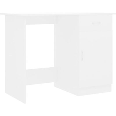 Escritorio De Madera Contrachapada Blanco 100x50x76 Cm Vidaxl Escritorio De Madera Contrachapada Blanco 100x50x76 Cm Vidaxl