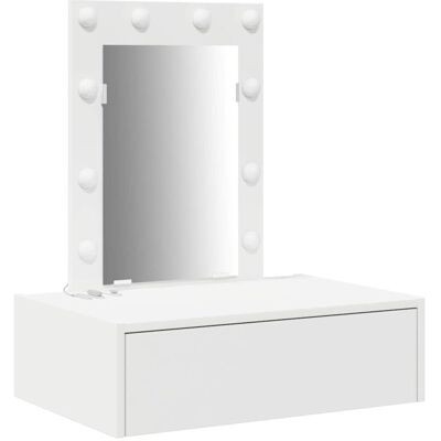 vidaXL MDF Blanco 60 x 40 x 70 cm Mesa de maquillaje moderna rectangular vidaXL MDF Blanco 60 x 40 x 70 cm Mesa de maquillaje moderna rectangular