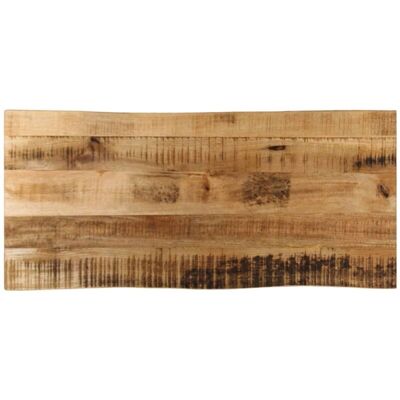 Superficie de mesa de mango macizo con borde natural vidaXL Superficie de mesa de mango macizo con borde natural vidaXL