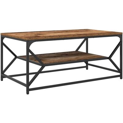 Mesa de café industrial de madera recuperada Vidaxl Mesa de café industrial de madera recuperada Vidaxl