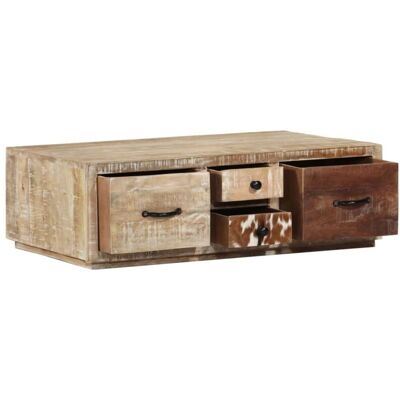 vidaXL - Mesa de Mango - 90x60x30 cm - Mango Sólido - Table vidaXL - Mesa de Mango - 90x60x30 cm - Mango Sólido - Table