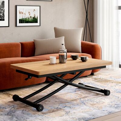 Idmarket - Mesa De Centro De Diseño Industrial Urbana Que Se Convierte En Mesa De Comedor Idmarket - Mesa De Centro De Diseño Industrial Urbana Que Se Convierte En Mesa De Comedor