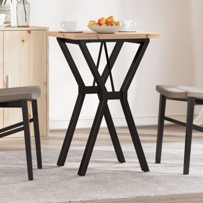 Mesa comedor marco Y de madera maciza de pino y acero - Mesa de comedor Mesa comedor marco Y de madera maciza de pino y acero - Mesa de comedor