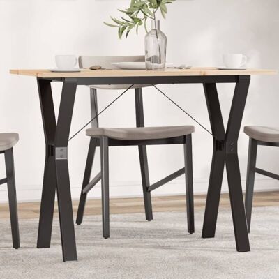 vidaXL Mesa de comedor marco Y - Madera maciza - 100x50x75 cm vidaXL Mesa de comedor marco Y - Madera maciza - 100x50x75 cm
