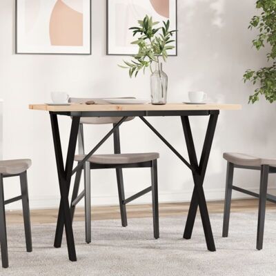 Mesa comedor marco X vidaXL Madera maciza de pino y hierro - Mesa de comedor Mesa comedor marco X vidaXL Madera maciza de pino y hierro - Mesa de comedor