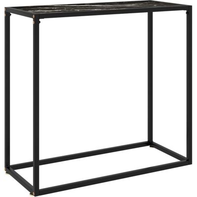 Mesa Consola Vidrio Templado Negro 80x35x75 Cm Vidaxl Mesa Consola Vidrio Templado Negro 80x35x75 Cm Vidaxl