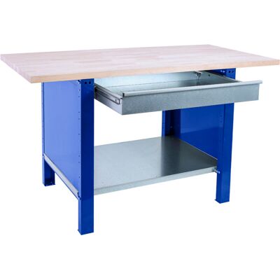Simonrack - Banco De Trabajo Simonwork (86,5x150x75cm) Azul Y Haya Simonrack - Banco De Trabajo Simonwork (86,5x150x75cm) Azul Y Haya
