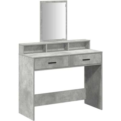 vidaXL Unidad de Cosmética Gris de Hormigón - Diseño Moderno vidaXL Unidad de Cosmética Gris de Hormigón - Diseño Moderno