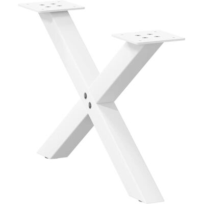 patas de mesa de café blancas en forma de X vidaXL - 50x(30-31) cm Acero patas de mesa de café blancas en forma de X vidaXL - 50x(30-31) cm Acero