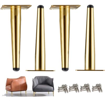 JUSCH Patas Para Muebles, Juego De 4 Patas De Metal Para Muebles, Patas De Soporte Para Mueble De Tv, Patas Elevadas Para Sofá, Patas Para Mueble De Baño, Patas De Cama, Patas Para Mesa De Centro, Doradas - JUSCH Patas Para Muebles, Juego De 4 Patas De Metal Para Muebles, Patas De Soporte Para Mueble De Tv, Patas Elevadas Para Sofá, Patas Para Mueble De Baño, Patas De Cama, Patas Para Mesa De Centro, Doradas -