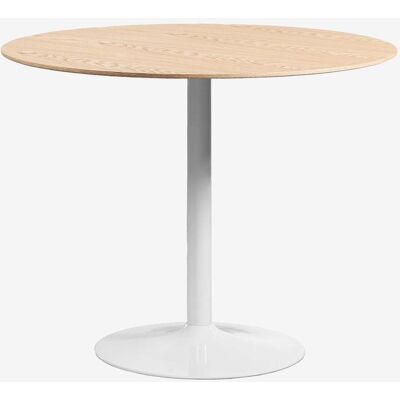 Sklum - Mesa De Comedor Redonda En Mdf Y Metal Yvetta Sklum - Mesa De Comedor Redonda En Mdf Y Metal Yvetta