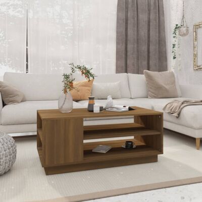 Mesa de Café VidaXL Roble Marrón - Diseño Moderno y Almacenamiento Mesa de Café VidaXL Roble Marrón - Diseño Moderno y Almacenamiento