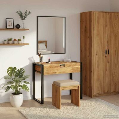 Vidaxl Mesas De Tocador De Dormitorio Marrón Madera Maciza De Acacia Vidaxl Mesas De Tocador De Dormitorio Marrón Madera Maciza De Acacia