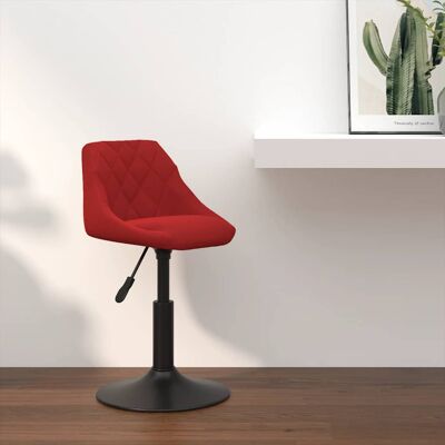 Taburete de barra de terciopelo rojo VIDAXL - Altura ajustable, giro 360° Taburete de barra de terciopelo rojo VIDAXL - Altura ajustable, giro 360°