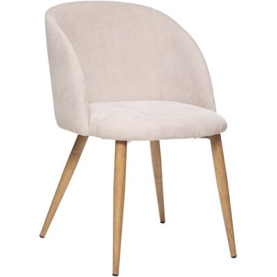 Sillón Celeste - Beige - Pana - Patas De Metal Con Aspecto De Roble Atmosphera Créateur D'Intérieur Sillón Celeste - Beige - Pana - Patas De Metal Con Aspecto De Roble Atmosphera Créateur D'Intérieur