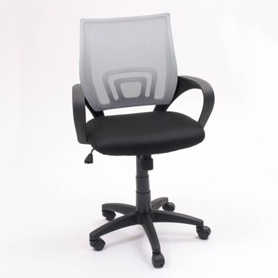 HOMELY Silla De Oficina, Estudio O Escritorio Practik, Con Brazos Y Base Giratoria, Tela 3d, De 58x55x87/97 Cm Gris Mf-11 HOMELY Silla De Oficina, Estudio O Escritorio Practik, Con Brazos Y Base Giratoria, Tela 3d, De 58x55x87/97 Cm Gris Mf-11