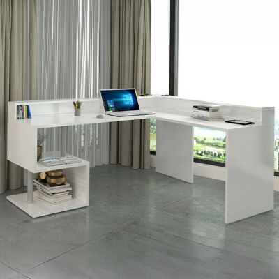 DMORA - Serafino - Blanco - 180x92.5x160 - Desk DMORA - Serafino - Blanco - 180x92.5x160 - Desk