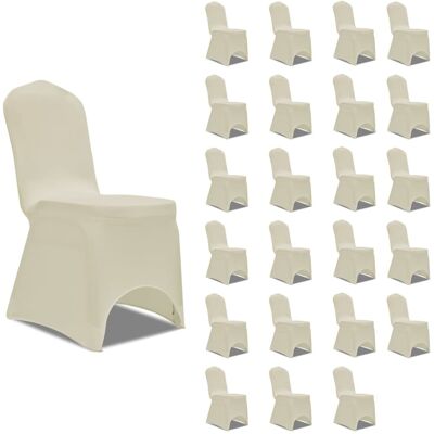 Funda de silla cream vidaXL - Estirable universal para banquetes Funda de silla cream vidaXL - Estirable universal para banquetes