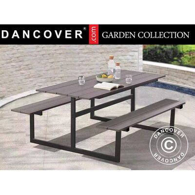 Mesa De Picnic, Sin Madera, 1,75x1,5m, Negra/antracita - Dancover Mesa De Picnic, Sin Madera, 1,75x1,5m, Negra/antracita - Dancover