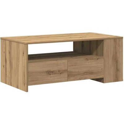 vidaXL Mesa de centro - Diseño artesanal de roble - Mezcla moderna y tradicional - 102x55x43.5 cm vidaXL Mesa de centro - Diseño artesanal de roble - Mezcla moderna y tradicional - 102x55x43.5 cm
